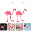 Cvutovo 2Pcs Pink Plush Flamingo Marionette with Bamboo Strings Lightweight Fluffy Animal Toy for Interactive Shows, Home Decoration & Family Playtime, 22.44 Inch view 4