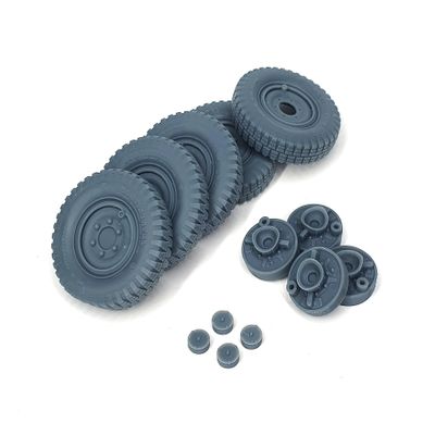 Pimp My Miniatures Afvs35-192 1/35 Sd.Kfz 222 Early Road Wheels Set with Spare Weighted Type 1 for Hobby Boss Accessories kit Upgrade Set for Plastic Model kit