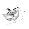 Beaupretty 4pcs Masquerade Half-face Masks Lightweight Costume Party Decor for Dance Performances and Photography Props in Dark Ebony Crimson Metallic Yellow view 2