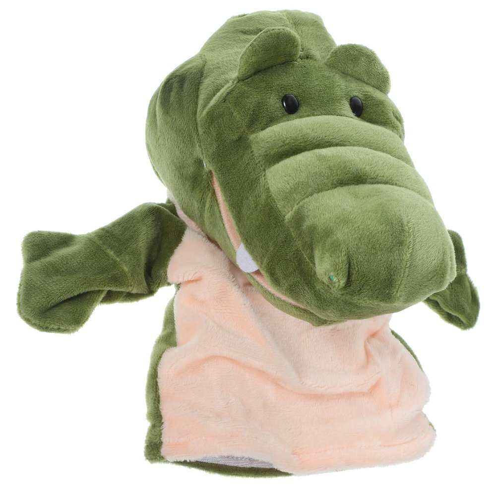 Abaodam Realistic Alligator Plush Animal Puppet with Open Mouth Soft Stuffed Hand Puppet for Interactive Storytelling and Play Lightweight Portable Educational for Boys