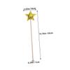 Toyvian 4Pcs Gold Star Fairy Wands Party Sticks for Birthday and Costume Play Glitter Sequin Design for Fairy Angel Elf Dress-up and Festival Decorations view 2