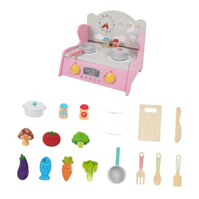 DYNWAVE Playset Pretend Play Furnishings Handcraft Crafts Preschool Kindergarten Fine Motor DIY Model Gift Cooking, Pink Set B