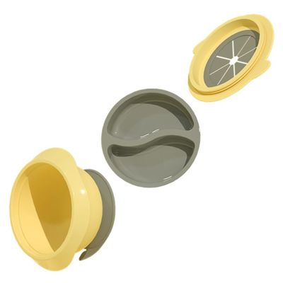 Mikinona Portable Suction Bowl with Detachable Suction Cup Food-grade Tableware Leak-resistant and Easy to Clean for Safe Odorless Material in Yellow