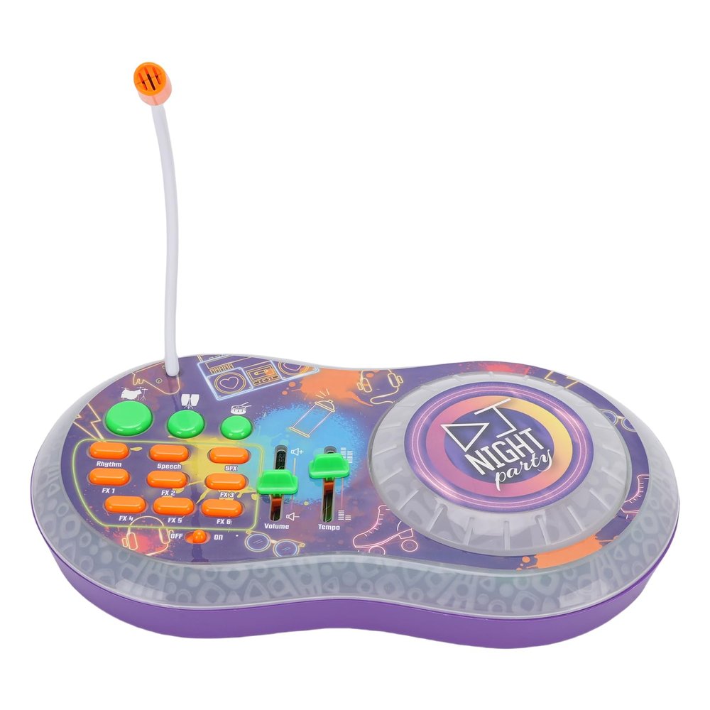 TOPINCN Kids DJ Mixer Toy, Phone Connecting Music Creation Party Mixer Turntable Toy with Built in Microphone for Kids, for Fans of Toys