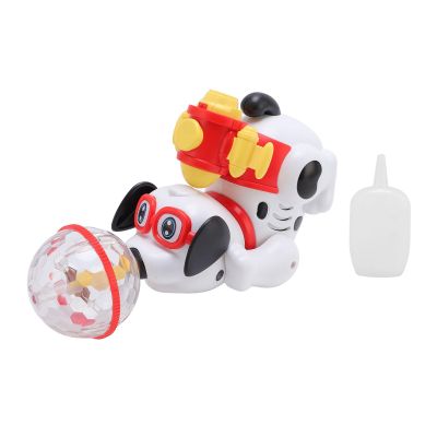 plplaaoo Electric Dog Toy for Kids Interactive Puppy with Stunt Rotating Spray Function Musical Light Sound Effects Safe ABS Material Toddler Toy for Boys Girls Ages 3+