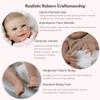 ALDYOK Lily Mae Reborn Baby Doll  18" Realistic Weighted Fabric Body with Hand-Painted Hair & Soft Vinyl Limbs, Magnetic Pacifier, Bottle & Outfit  Lifelike Reborn Doll Toy for Kids Ages 3+ view 2