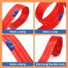 16.5ft Build Anywhere Portable Race Track with Suction Cups - Flexible Roll-Up Design Fits 1/64 Scale Cars, Portable Toy Gift for Kids 4+ Year Old (3 Tracks/Red) view 3