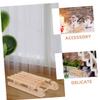 Abaodam Scale Wooden Miniature Sled for Dollhouse Christmas Scene Model DIY Paintable Rustic Snow Sleigh Ornament Craft Accessory for Mini Figurines and Home Layout Decor view 3