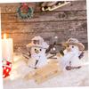 Abaodam Scale Wooden Miniature Sled for Dollhouse Christmas Scene Model DIY Paintable Rustic Snow Sleigh Ornament Craft Accessory for Mini Figurines and Home Layout Decor view 4