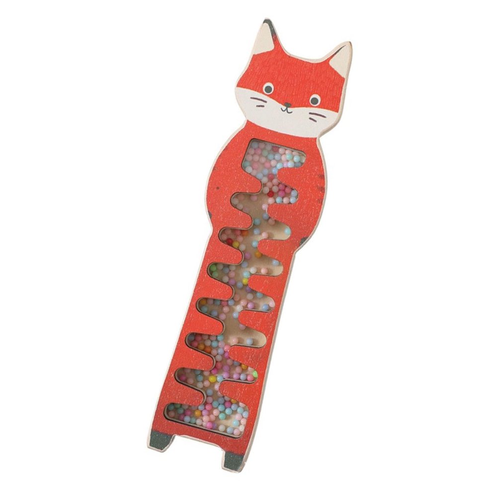EHJRE Rainmaker Rain Sound Making Toy Fine Motor Skill Beaded Raindrop Educational, Fox