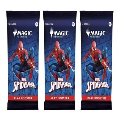 3 Packs MTG Play Booster Pack Lot MTG Marvel's Spider-Man