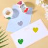 1000Pcs Heart Stickers 1Inch Valentines Day Self Adhesive Stickers Glitter Colored Heart Shaped Sticker Roll for Envelope Seal Birthday Wedding view 4