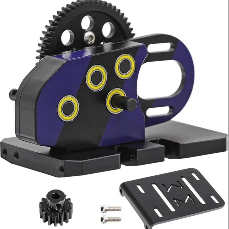AMK 1/10 Overdrive 30% Metal Differential Transmission with Skid Plate for RC Crawler Gspeed Compatible with Printer Supplies(Purple)