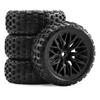 4pcs 67mm Rubber Tire Tyre 12mm Hex Compatible with RC Car Parts 1 18 2S Grom RC Car for Part Number 8K1927225B(Black) view 1