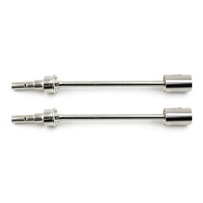 2/4pcs Steel Driveshaft Drive Shaft and Drive Cup Compatible with RC Car Parts 1 10 Scale Models for Part Number 86086-4 2.0 VXL(2pcs Silver)