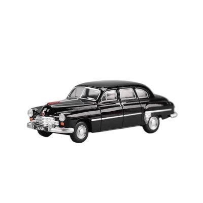 1/64 for ZIM Alloy Car Model Play Vehicles Retro Black Metal Model Ornament Entryway Display