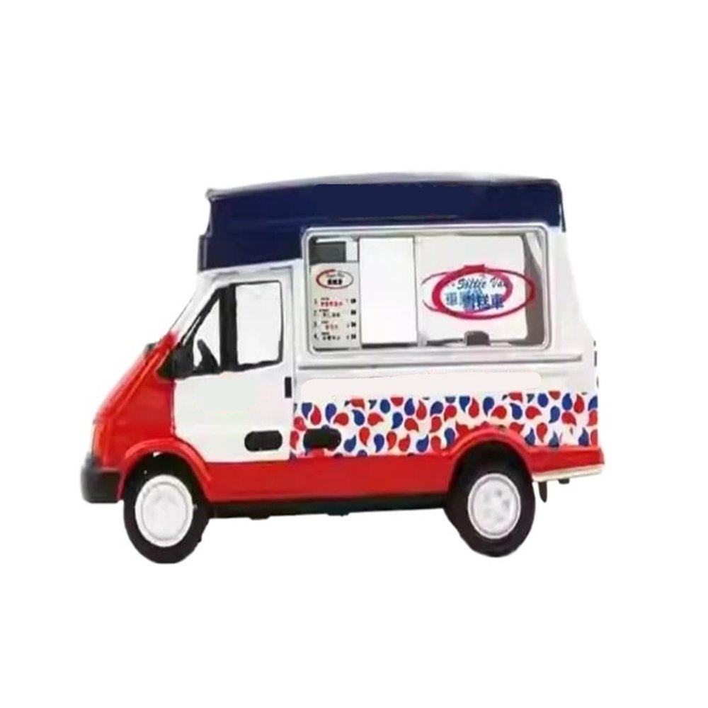 1/64 for Ice Cream Van Car Model Alloy Blue Cute Alloy Car Model Play Vehicles Collection Toys