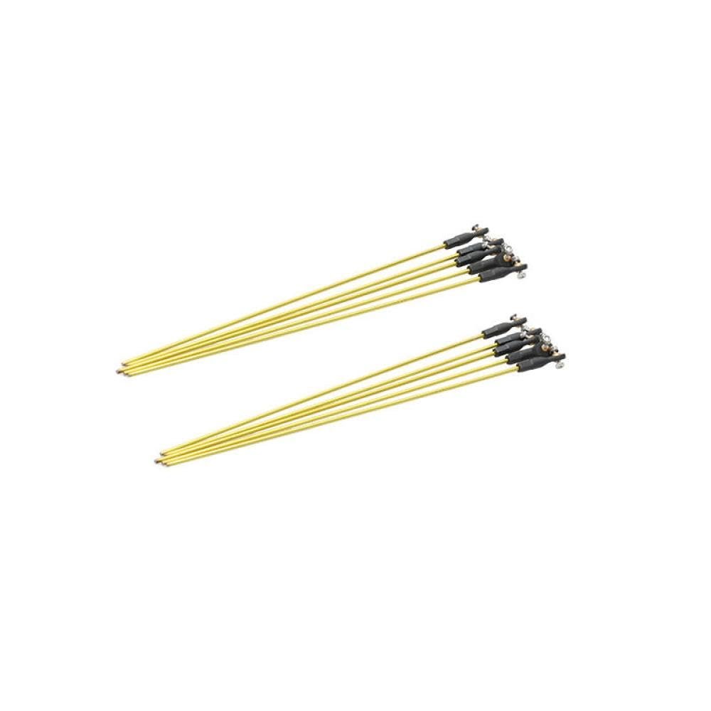 10PCS RC Boats Suction Rudder Push Rod Kit M2 Pull Rods 2mm Servo Steering Linkage Ball End Screw Nuts Compatible With DIY Model Boat Servos(length 20cm)