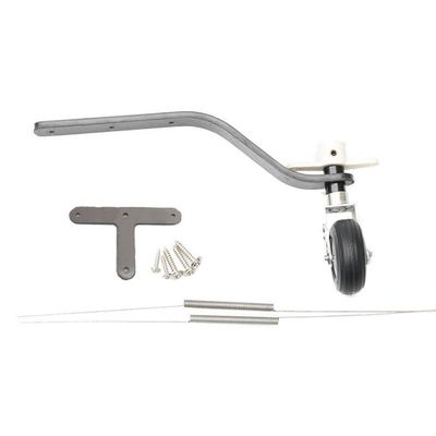 1Set Universal Fit Carbon Fiber Tail Wheel Bracket Landing Gear With Steering T-arm Compatible With 26CC 50CC 100CC Engine RC Fixed Wing Aircraft DIY Part Aftermarket Replacement(26CC)
