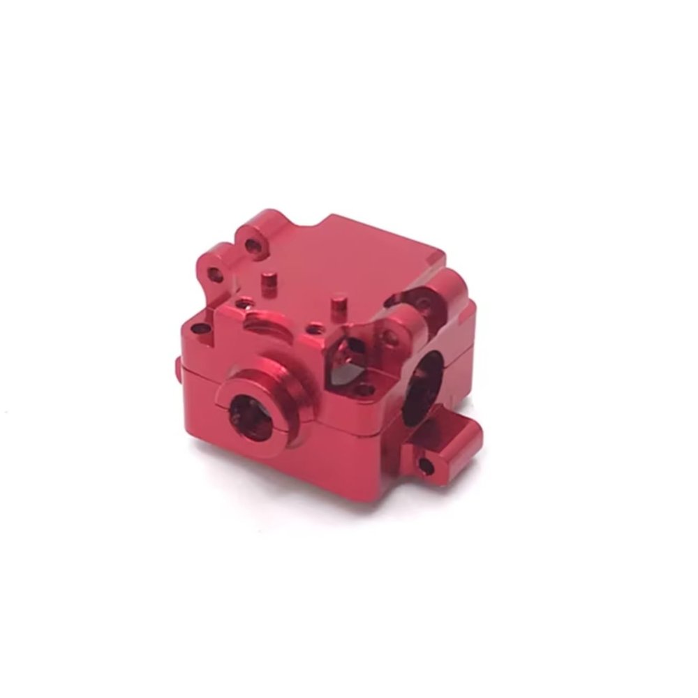 Rc Upgrades Parts For WLtoys 284131 For K969 K979 K989 K999 P929 P939 1/28 Metal Upgrade Front And Rear Gearbox RC Car Parts Accessories(Red)