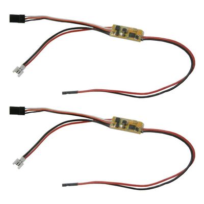 2PCS 3-6V 15A 1S Mute Brushed ESC One-way Electronic Speed Controller BEC Step-up To 5V 600mA Compatible With RC Model Airplane N30 Motors Universal Fit Aftermarket Replacement