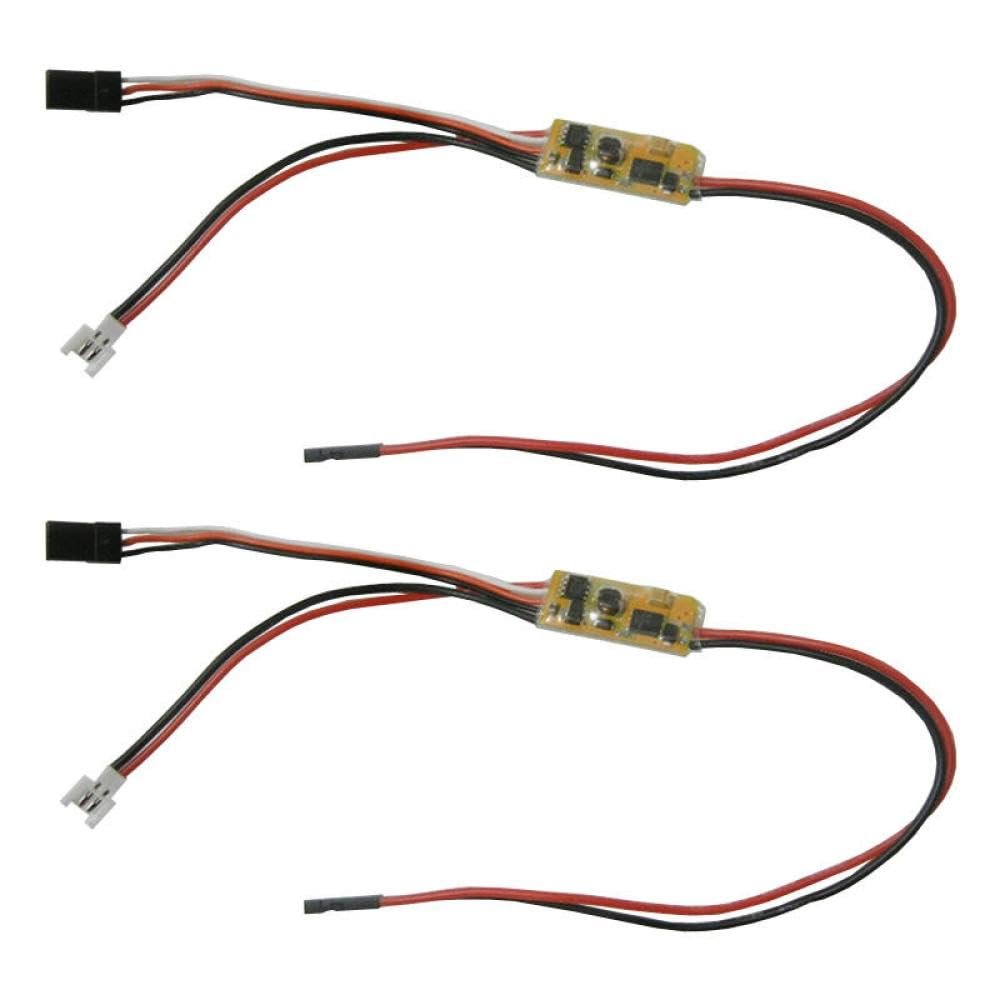2PCS 3-6V 15A 1S Mute Brushed ESC One-way Electronic Speed Controller BEC Step-up To 5V 600mA Compatible With RC Model Airplane N30 Motors Universal Fit Aftermarket Replacement
