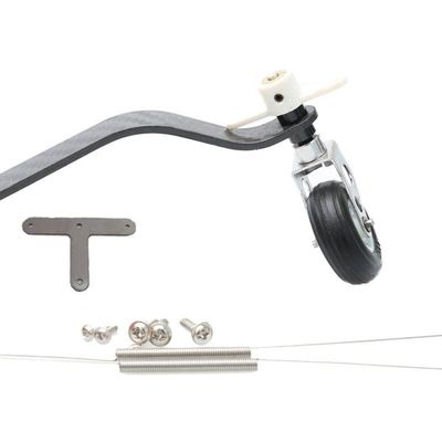 GearHaven 1Set Carbon Fiber Tail Wheel Bracket Landing Gear Steering T-arm Compatible with 26CC 50CC 100CC Engine RC Airplane Fixed Wing Model Aircraft(50CC)