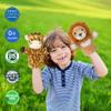 JUSTQUNSEEN Soft Hand Puppet Kids Adults Large Safari Animal for Story Time Teaching Educational Toy Adult Hands Fit Washable Stuffed Long Neck Giraffe view 2