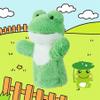 JUSTQUNSEEN Puppet Size for Kids Adults Swamp Pond Animal Learning Tool Soft Green Hand Toy for Story Time Preschool Classroom Supplies Interactive Play Frog view 3