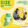 JUSTQUNSEEN Puppet Size for Kids Adults Swamp Pond Animal Learning Tool Soft Green Hand Toy for Story Time Preschool Classroom Supplies Interactive Play Frog view 4