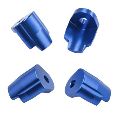 Rc Components For Arrma For Mini For Mojave For Grom 1/18 For Granite For Typhon 1/14 4pcs Metal Shock Cap Protector Absorber Protection Cover(Blue)
