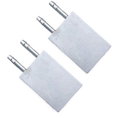 2PCS Aluminum Water Cooling Plate Heat Sink for RC Boat ESC Compatible with Brushless Speed Controller Watercooled Cooling System(No.4 42x30x6mm)