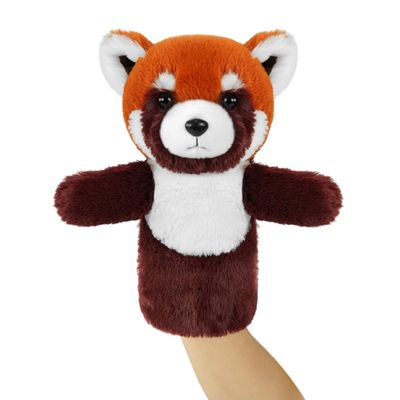 JUSTQUNSEEN Puppet for Kids Role Play Gift Boys Girls Interactive Learning Animal Classroom Supplies Washable Soft Stuffed Forest Friends Red Panda Puppet