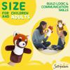 JUSTQUNSEEN Puppet for Kids Role Play Gift Boys Girls Interactive Learning Animal Classroom Supplies Washable Soft Stuffed Forest Friends Red Panda Puppet view 4
