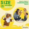 JUSTQUNSEEN Hand Puppet Realistic Plush Wild Cat Toy Preschool Education Classroom Supplies Stuffed Large Safari Animal Interactive Role Play Tiger Puppet view 4