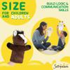 JUSTQUNSEEN Animal Puppet Large Farm Themed Toy for Creative Play Adult Size Stuffed Interactive Role Play Educational Storytelling Brown Horse view 4