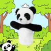 JUSTQUNSEEN Soft Animal Hand Puppet Preschool Learning Toy Washable Black White Stuffed Story Time Family Fun Interactive Role Play Gift Panda view 3