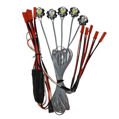 1PC 5W LED Strobe Light Lamp Beads Compatible with RC Model Airplane 4 8 8 4V Receiver Power Supply for Night Navigation(Type 1 JST (2S-6S))