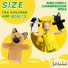 JUSTQUNSEEN Dog Hand Puppet Plush Toy for Kids Toddlers Educational Animal Puppet for Storytelling Pretend Play Birthday German Shepherd view 3