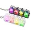 2Pcs Keyboard Fidget Toy for Adults Clicker Keyboard Light Up, Creamy & Clicky Keyboard Fidget Keychain Adults Keyboard Clicker Sensory Toys for Anxiety Stress Relief, White view 1