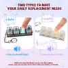 2Pcs Keyboard Fidget Toy for Adults Clicker Keyboard Light Up, Creamy & Clicky Keyboard Fidget Keychain Adults Keyboard Clicker Sensory Toys for Anxiety Stress Relief, White view 3