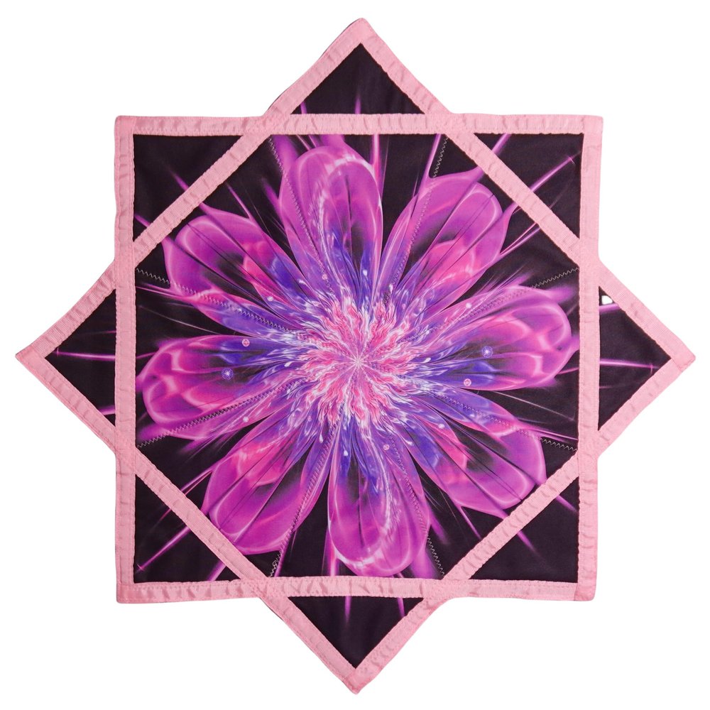BVCY Flow Star Glow in The Dark Juggling Toy Flowsar Solar Powered with Dual Print Easy for Beginners Pink&Purple (R06-style2)