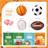 24 Pack Sports Stress Balls Valentines Day Gifts for Kids School Classroom, Exchange Sports Valentines Day Cards for Kids Party Favors Supplies for Boys Girls Basketball Football Soccer Baseball Bulk view 2