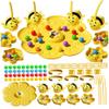 CurcKua Magnet Game for Kids & Family, Magnetic Bee Catcher Kids Games Portable Board with Magnetic Wands for Garden, Picnic, Camping Games Game Headbands for view 1