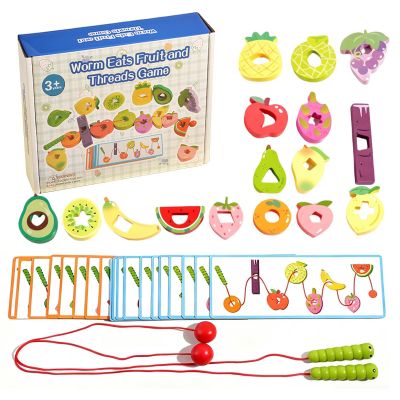 Beads and String,Activities Stringing Game Sorting Educational Beaded Toys for Preschool Learning Development Kids Girls Boys Ages 3