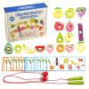 Beads and String,Activities Stringing Game Sorting Educational Beaded Toys for Preschool Learning Development Kids Girls Boys Ages 3 view 1