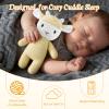 okegztoa 10" Crochet Sheep Stuffed Animal with Rattle, Pure Cotton Soft Crochet Doll Plush Toy for Newborn, Handmade First Birthday Gift view 4