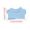 niannyyhouse 7cm-10cm Plush Doll Clothes 2 Solid Color T-Shirts Stuffed Animal Dress-Up Accessories (Gray+Light Blue) view 4
