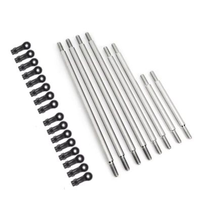 Rc Accessories For Traxxas For TRX4 For Defender For Bronco 1/10 8Pcs Stainless Steel Suspension Links Rod Linkage 324 Wheelbase RC Car