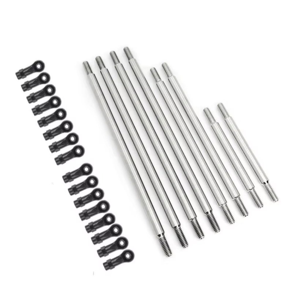 Rc Accessories For Traxxas For TRX4 For Defender For Bronco 1/10 8Pcs Stainless Steel Suspension Links Rod Linkage 324 Wheelbase RC Car